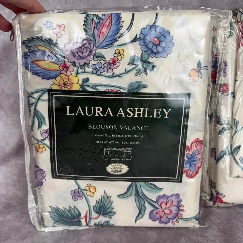 Laura Ashley Chinese Silk Floral Curtains 2 Panels 82